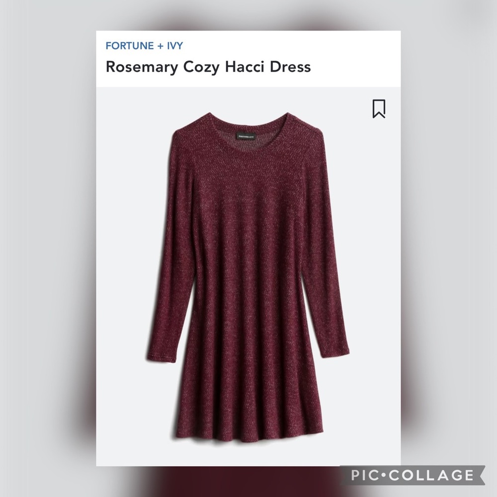 Fortune + Ivy Rosemary Cozy Hacci Dress